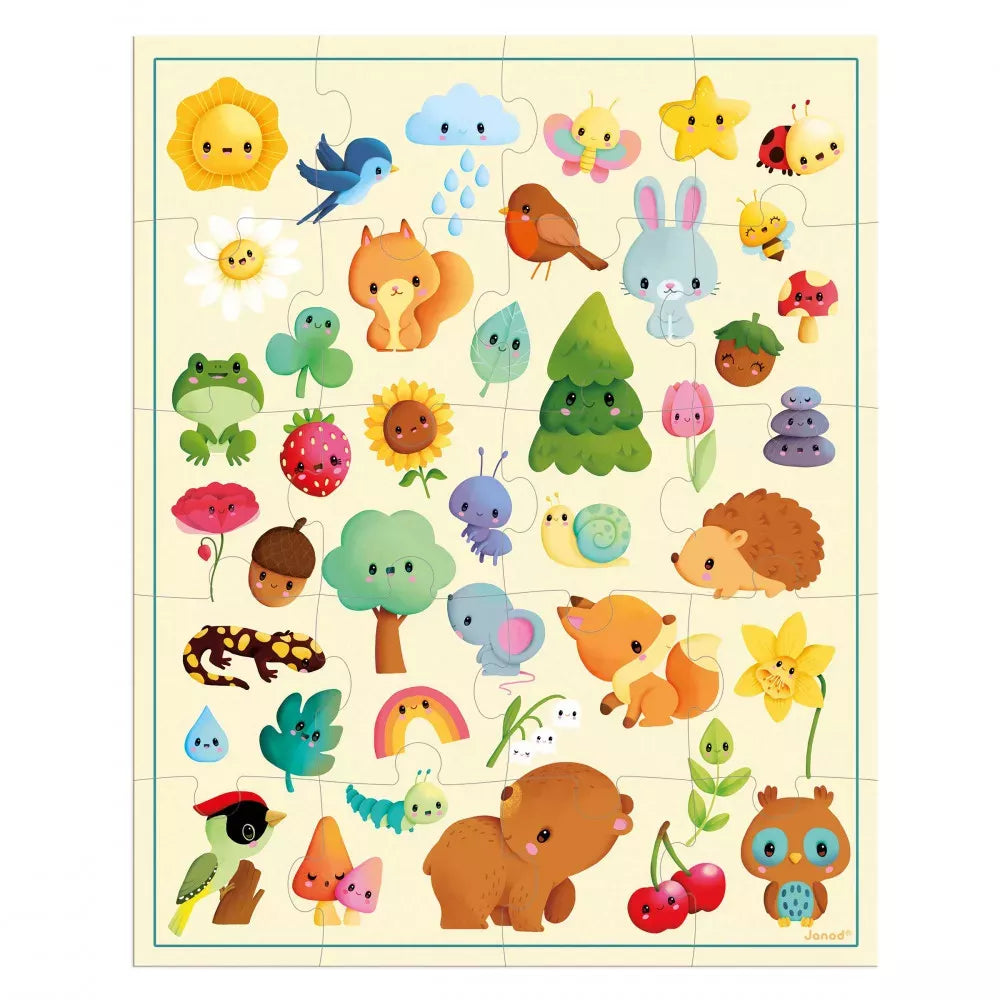 Puzzle Immagini della Natura 20 pezzi Janod completo