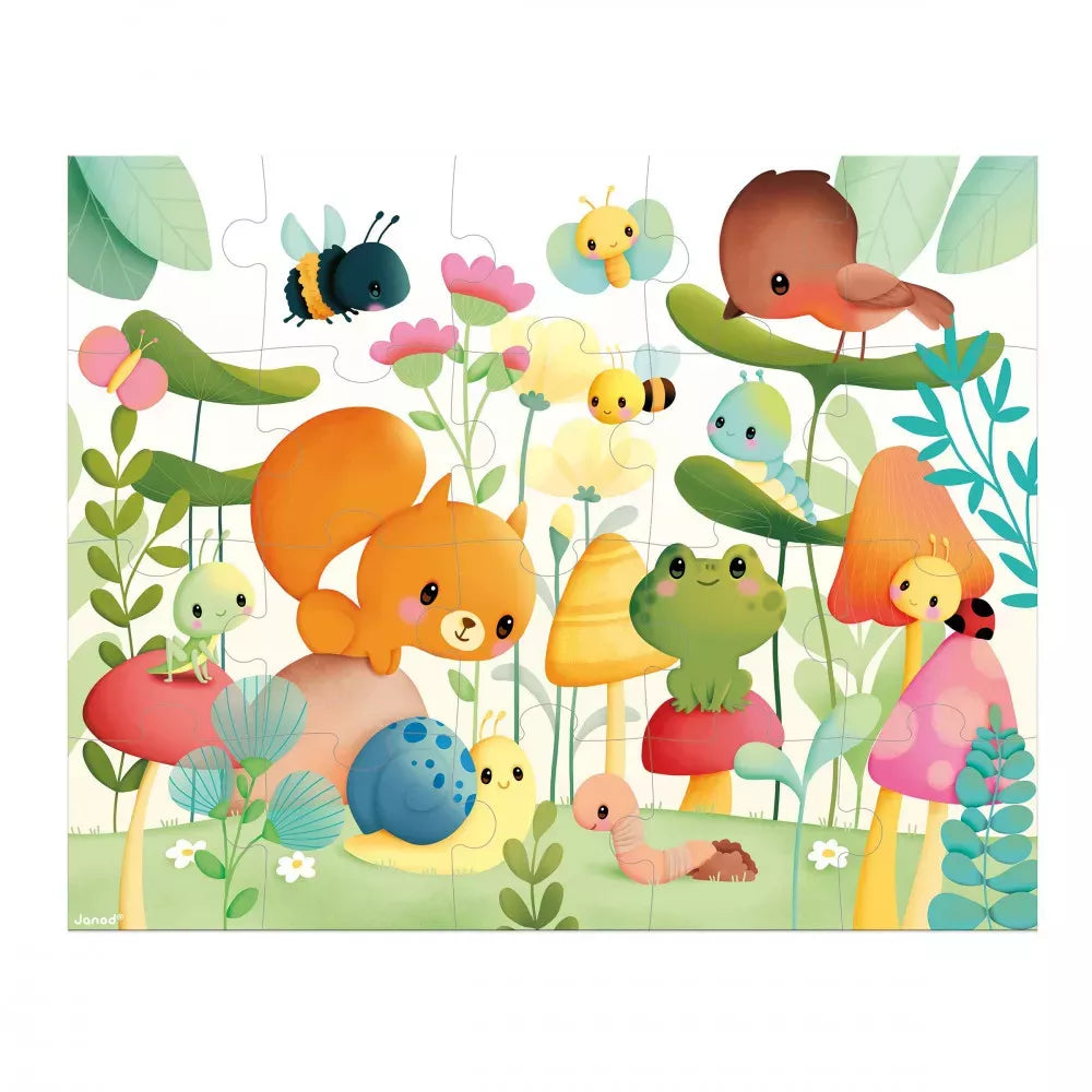 Puzzle Gli Amici del Giardino 20 pezzi Janod Completo
