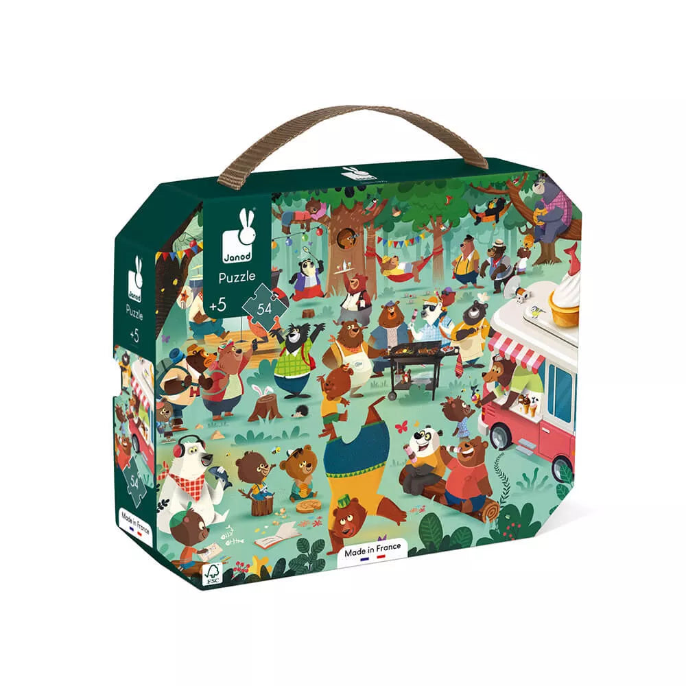 Valigetta del Puzzle Famiglia Orsi 54 pezzi Janod