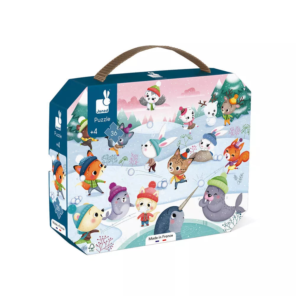 Valigetta del Puzzle Palla di Neve 54 pezzi Janod