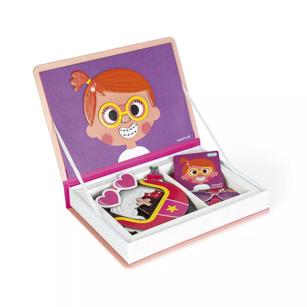 Libro Magnetico Facce Buffe Rosa Janod