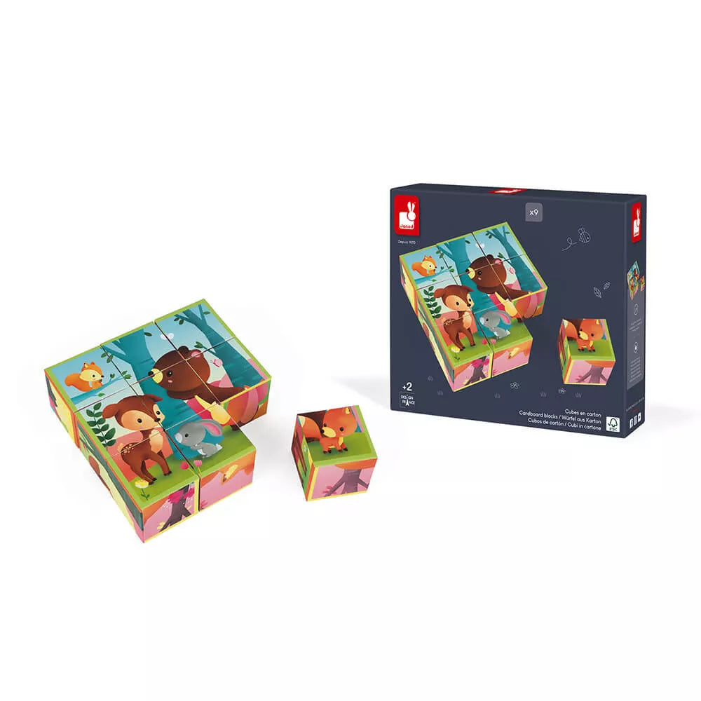 KubKid Puzzle a Blocchi Foresta Janod con confezione