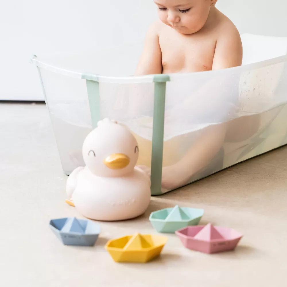 Set Barchette Bagnetto Origami Saro con paperella gigante e vaschetta