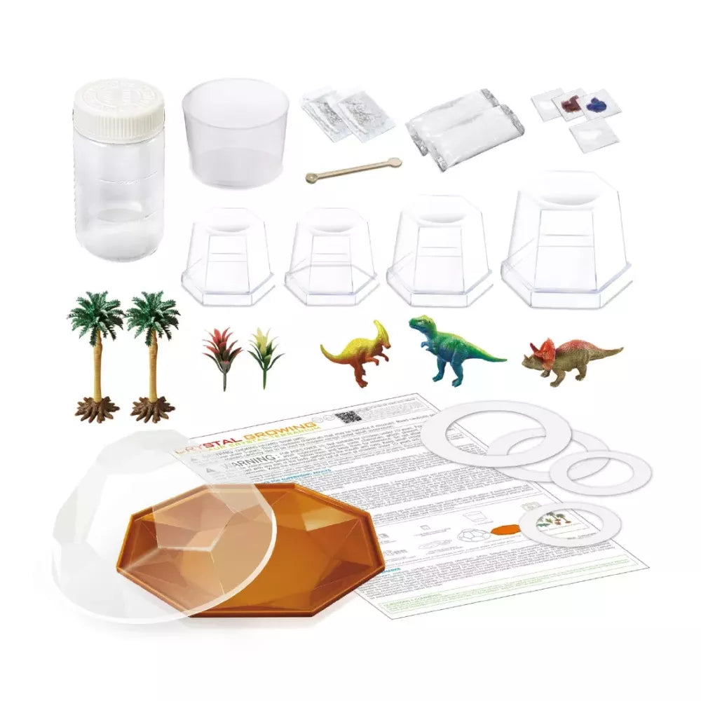 Contenuto del set Crescita dei Cristalli Dinosauri 4M