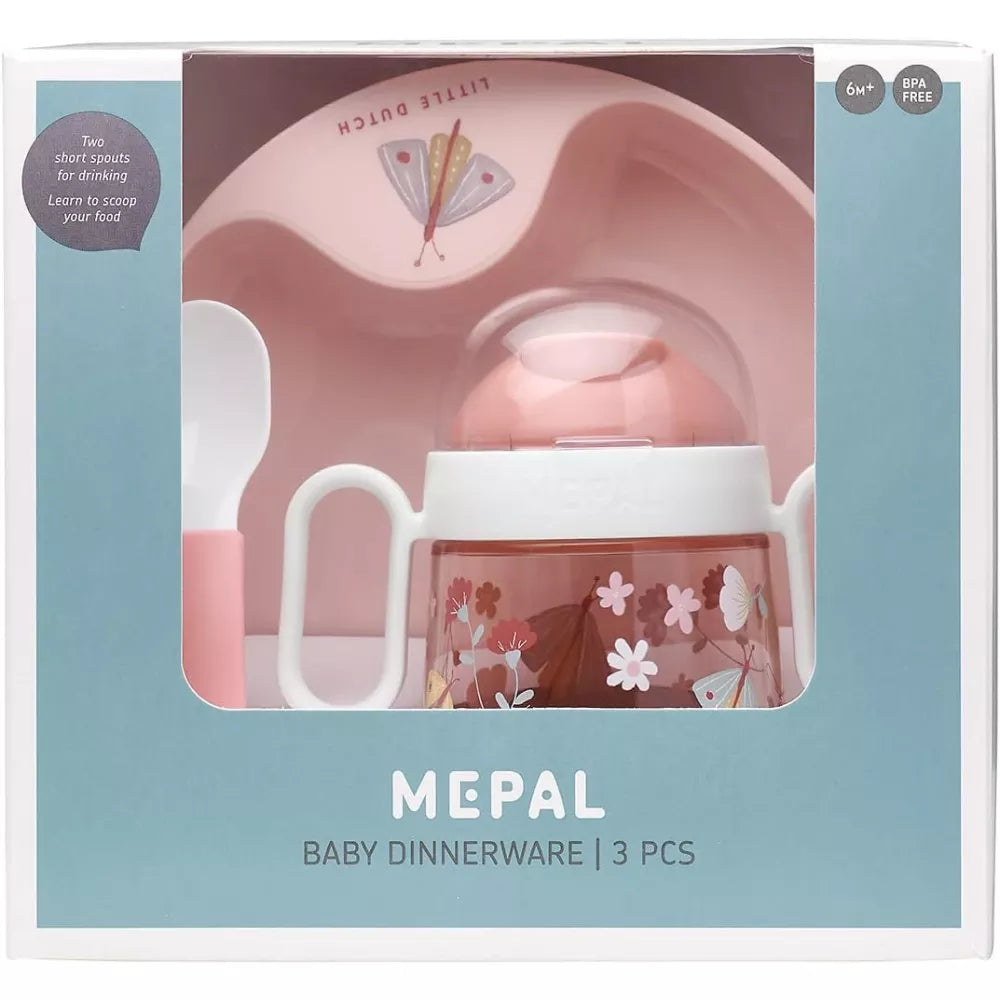 Confezione del Set Pappa 6 Mesi Little Dutch Flowers and Butterflies