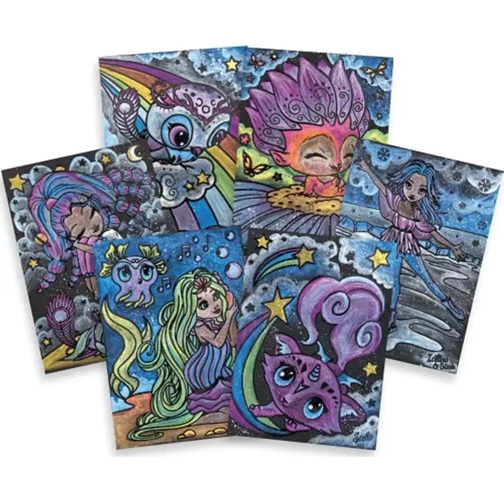 Illustrazioni del Set Artistico Pitch Black Nebulous Stars