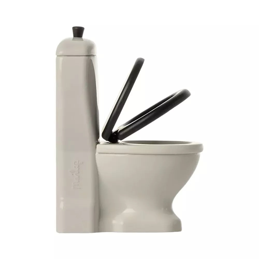 Toilette Bianca Topo Maileg con tavoletta alzata