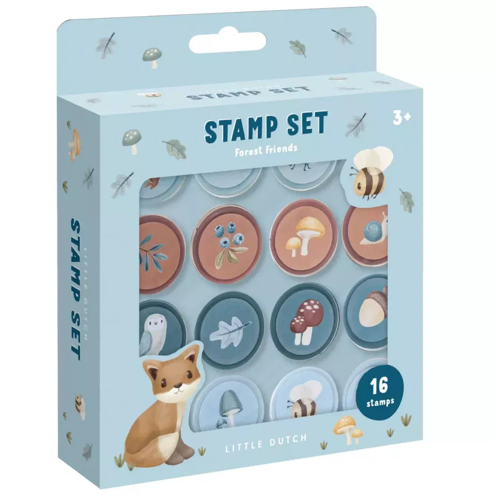 Confezione del Set 16 Timbri Little Dutch Forest Friends