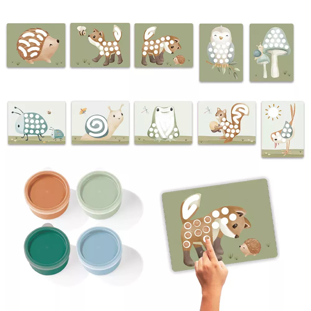 Set Pittura Dita Little Dutch Forest Friends contenuto della confezione