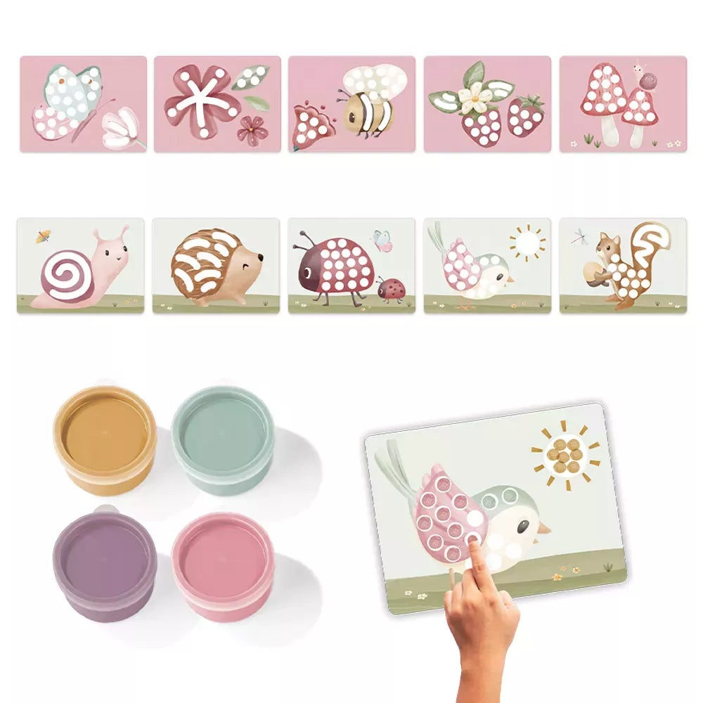 Set Pittura Dita Little Dutch Fairy Garden contenuto della confezione