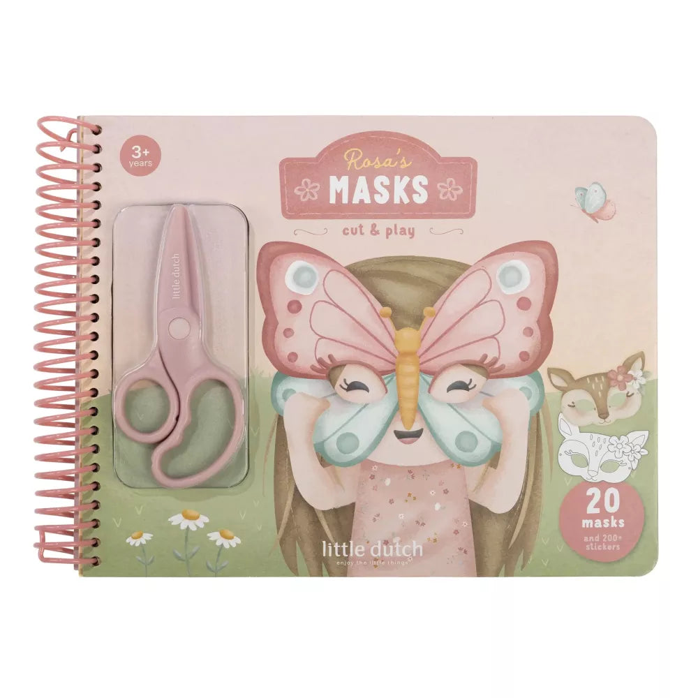 Libro con Forbici Le Maschere di Rosa Little Dutch
