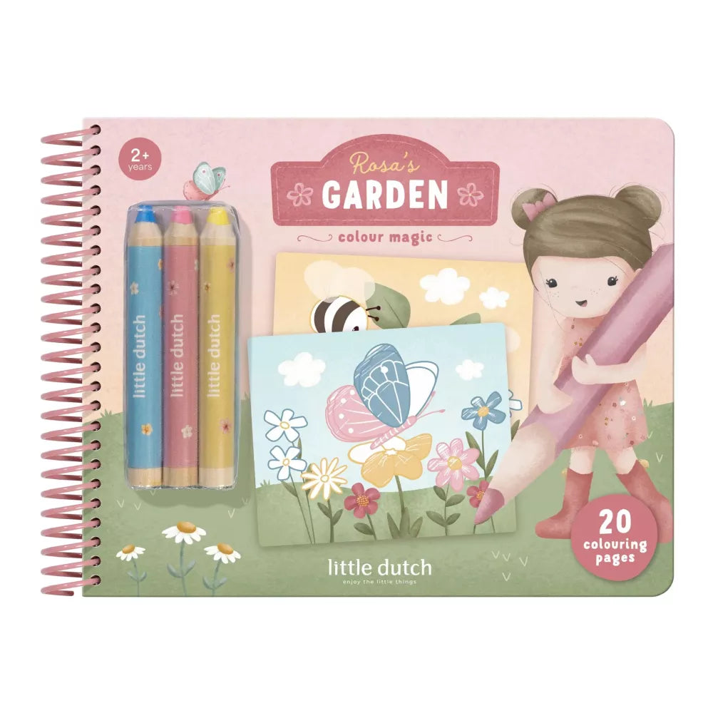 Libro da Colorare Magico Rosa Little Dutch