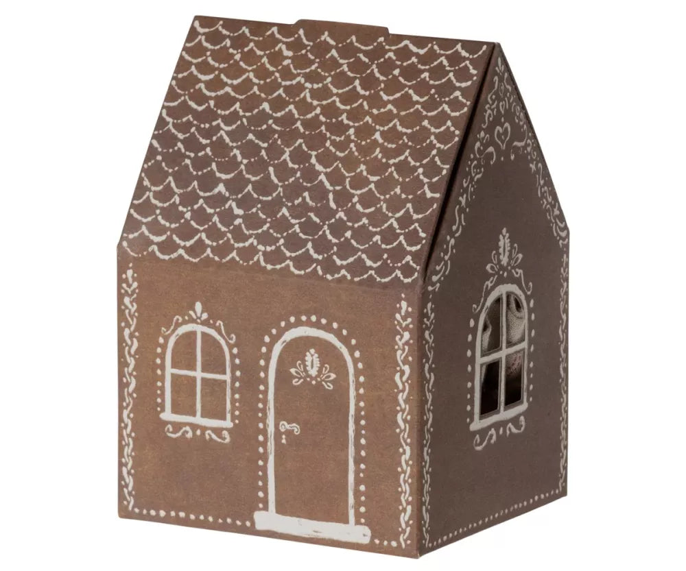 Confezione a casetta del Topo Babbo Natale Maileg