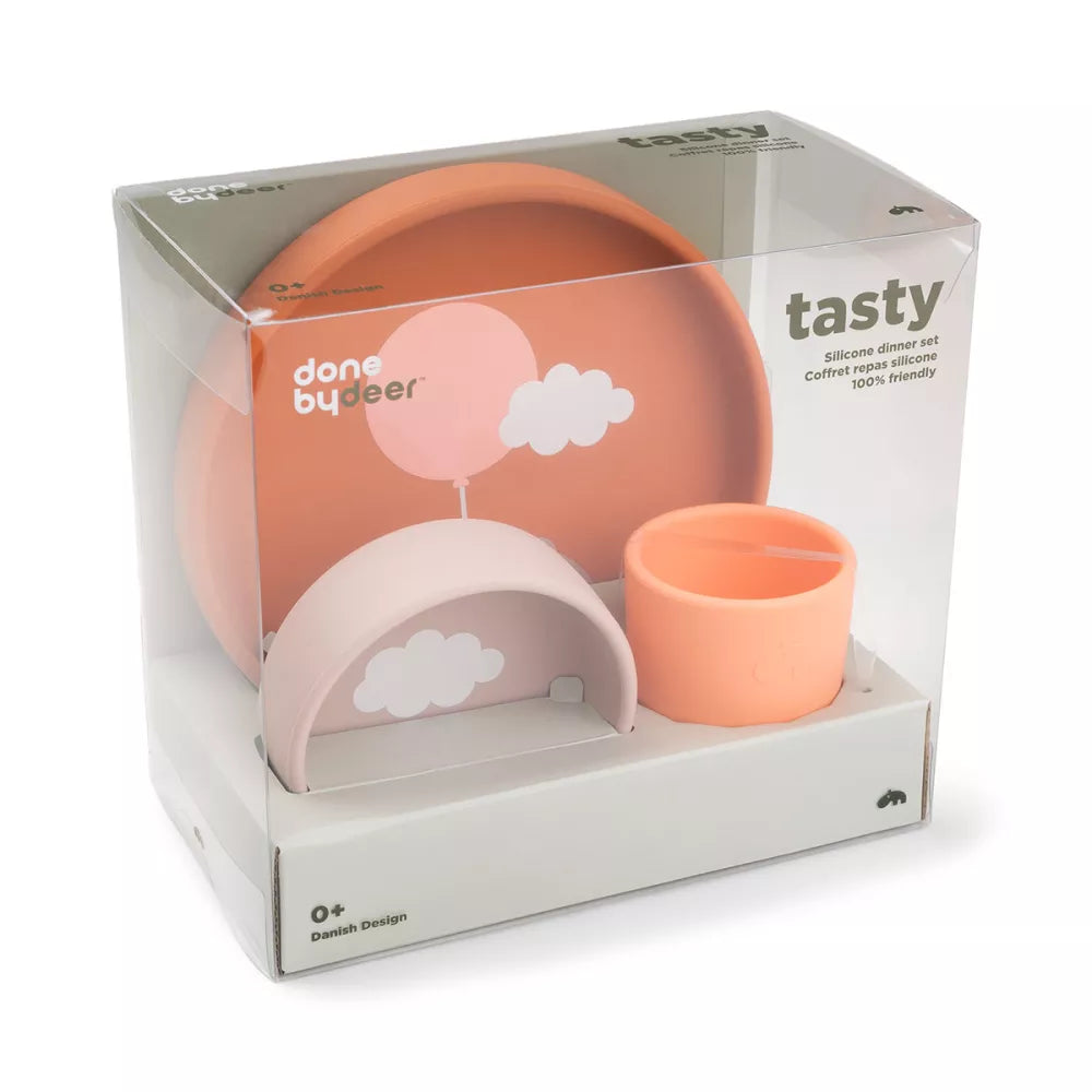 Set Pappa in Silicone Tasty Done by Deer Papaya confezione