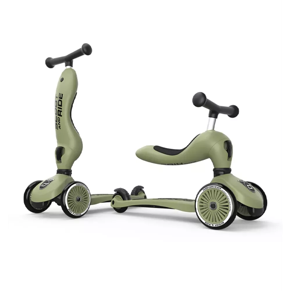 Monopattino Trasformabile Highwaykick 1 Scoot and Ride Olive