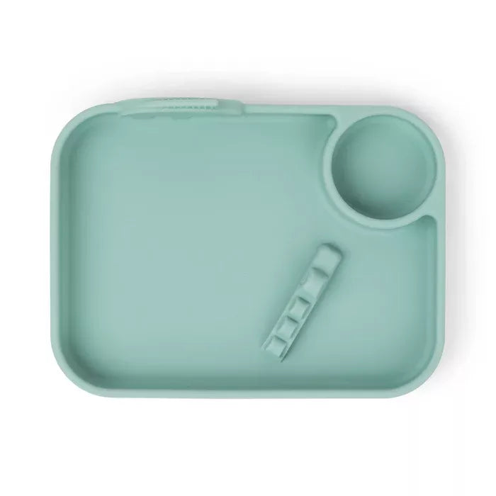 Piatto con Scomparti Peekaboo Done by Deer Blu dall'alto