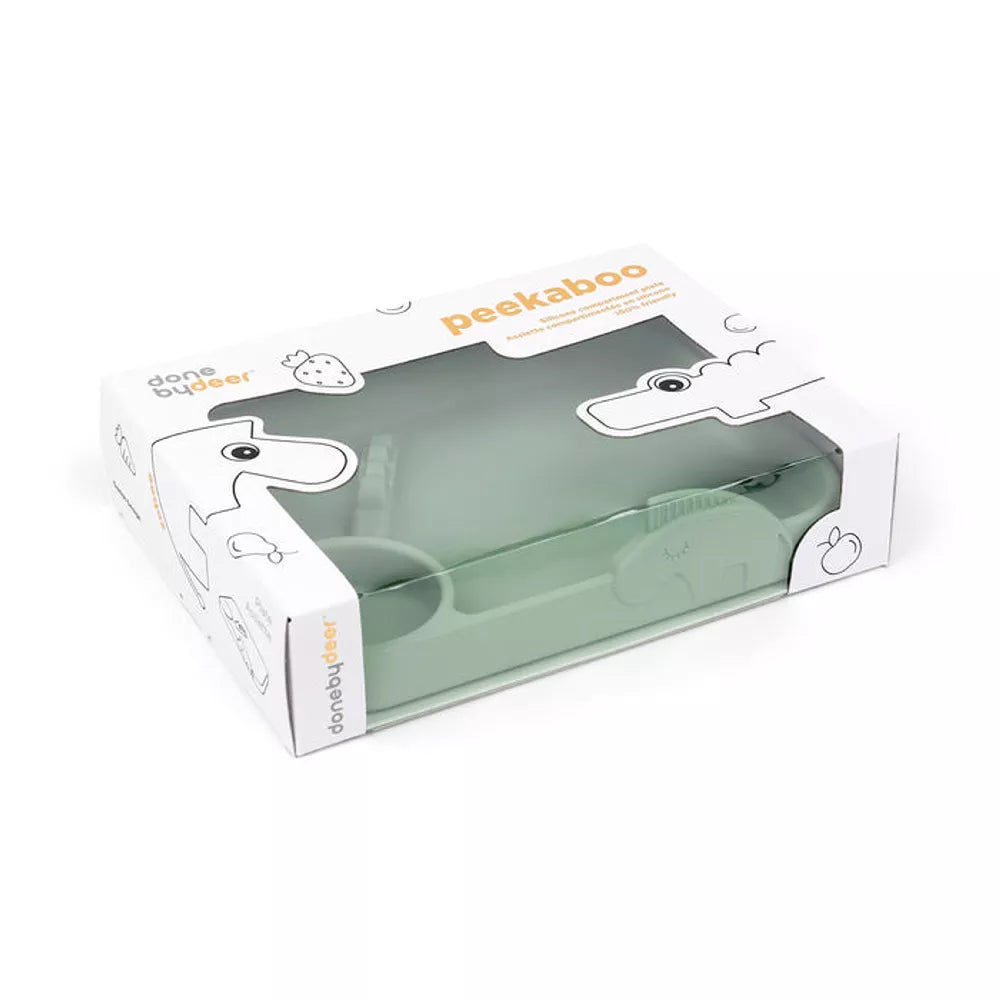 Piatto con Scomparti Peekaboo Done by Deer Verde confezione