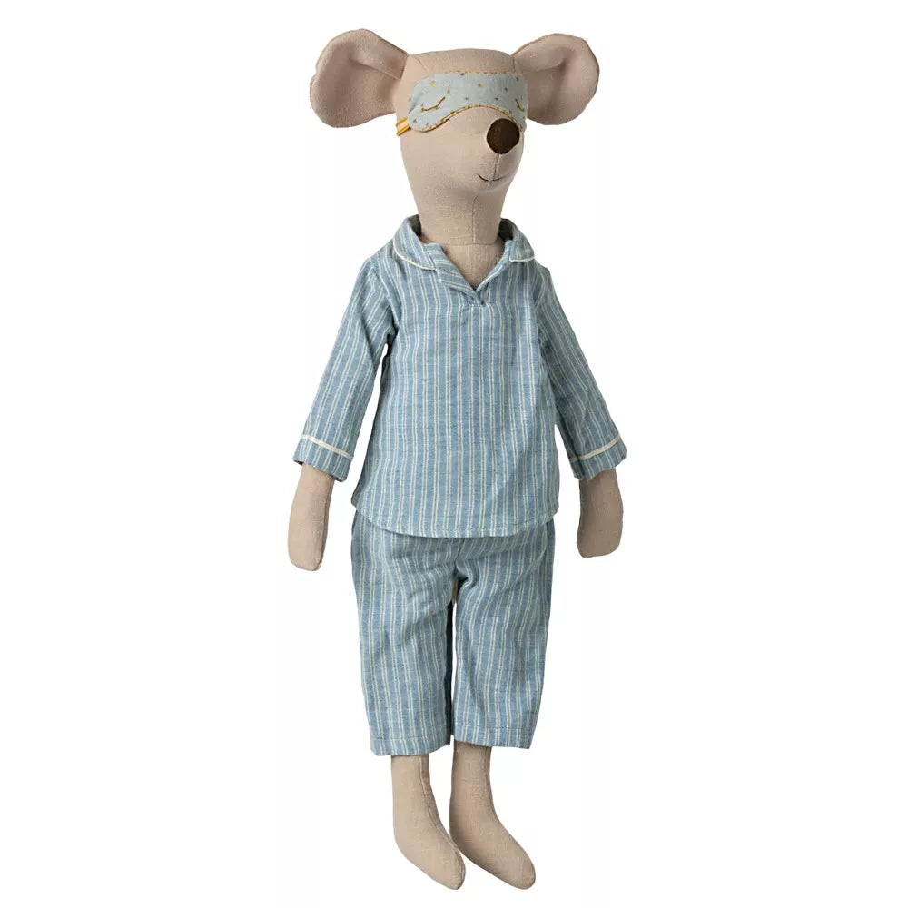 Topo Maxi con Pigiama Maileg che indossa la mascherina per gli occhi