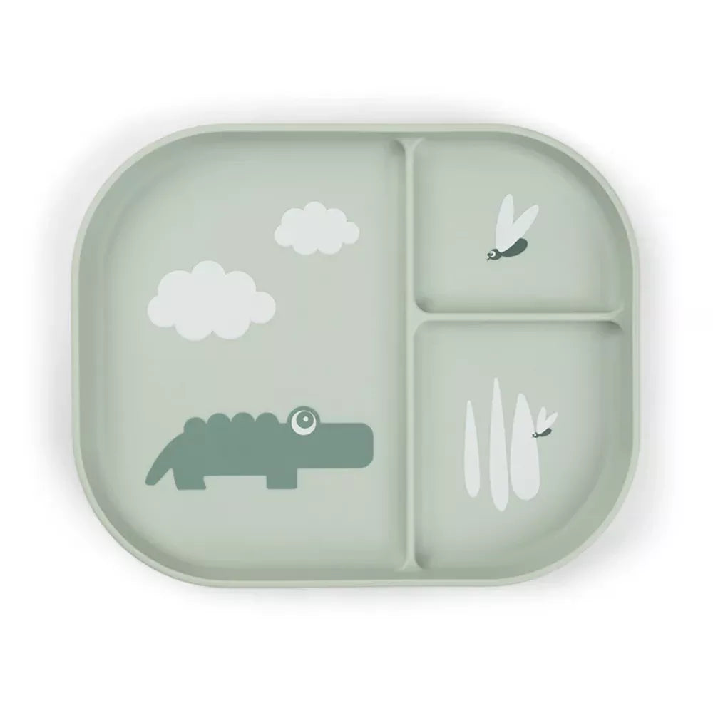 Piatto con Scomparti Foodie Done by Deer Verde