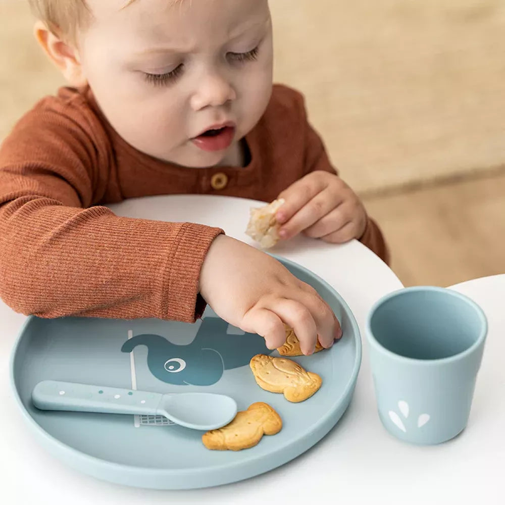 Bicchiere Foodie Done by Deer Blu con bambino