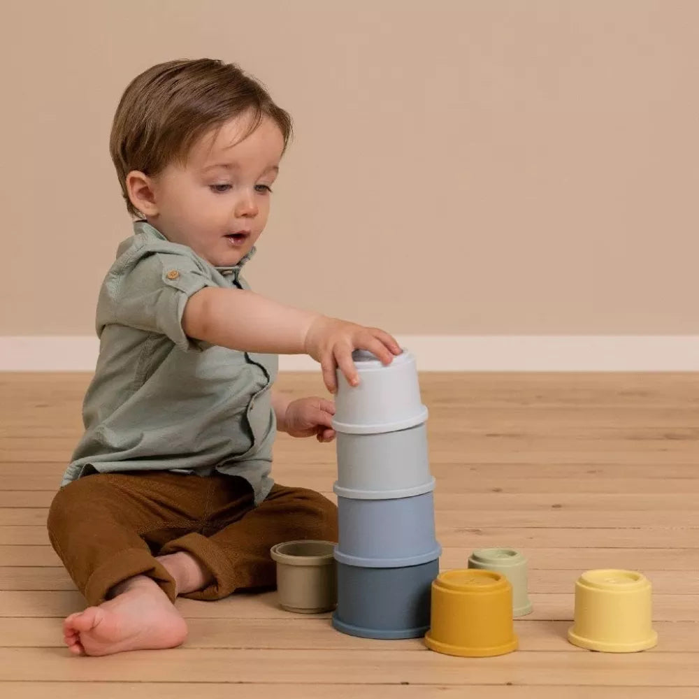 Bambino impila le Tazze Impilabili Blu Little Dutch