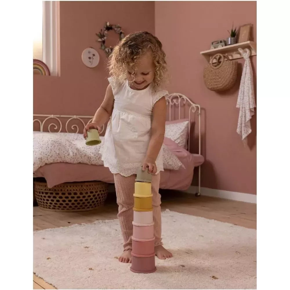 Bambina impila le Tazze Impilabili Rosa Little Dutch