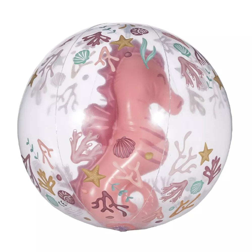 Palla da Spiaggia Trasparente Little Dutch Ocean Dreams Pink
