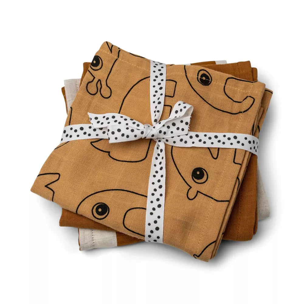 Set Telini Done by Deer Deer Friends Mostarda con nastrino