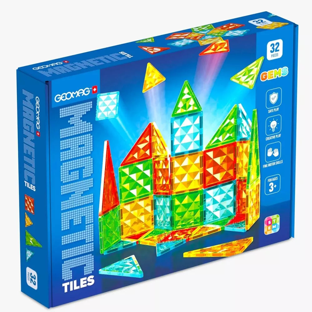 Set 32 Tessere Magnetic Tiles Geomag