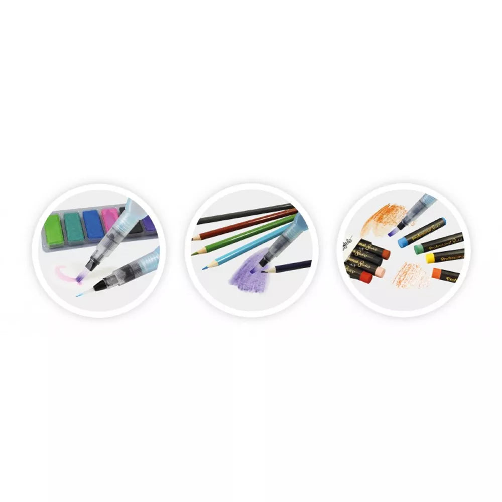 Dettaglio dei contenuti della Valigetta da Disegno Buki