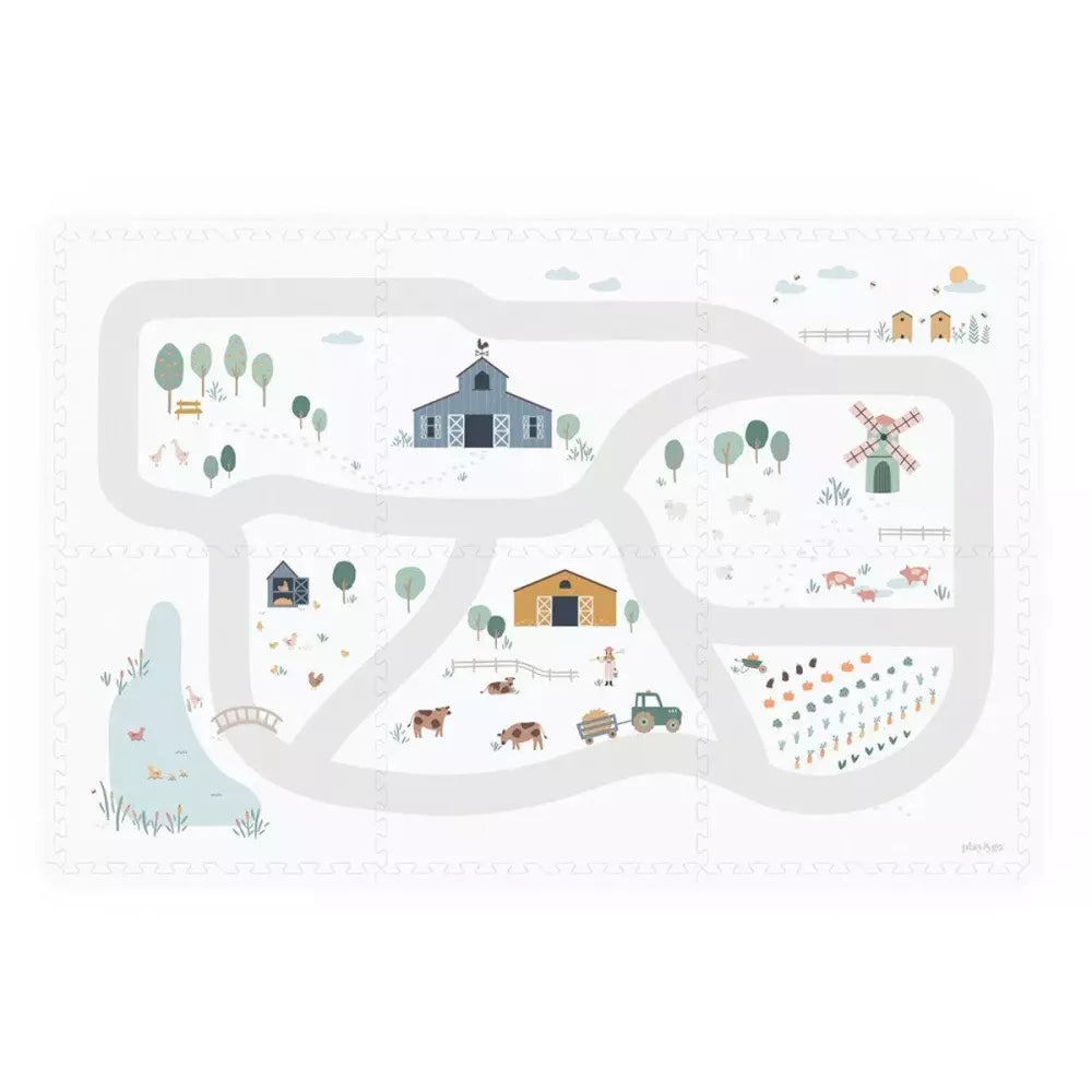 Tappeto Puzzle Eevaa Play&Go 120x180 Fattoria
