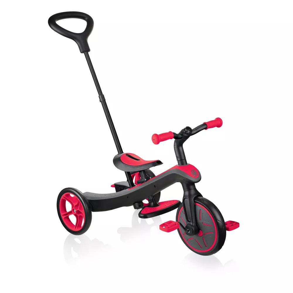Explorer Trike 4 in 1 Globber Rosso con maniglia