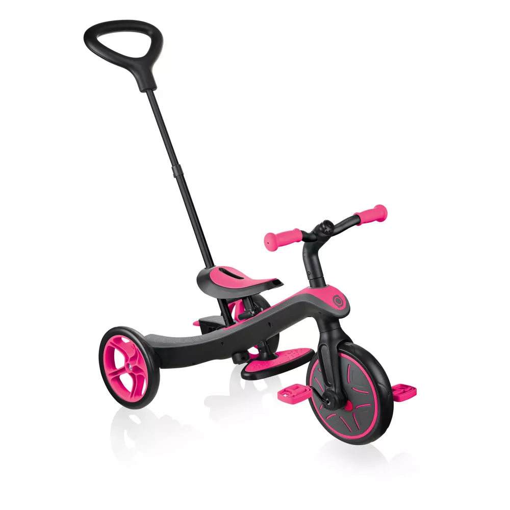 Explorer Trike 4 in 1 Globber Fucsia con maniglia