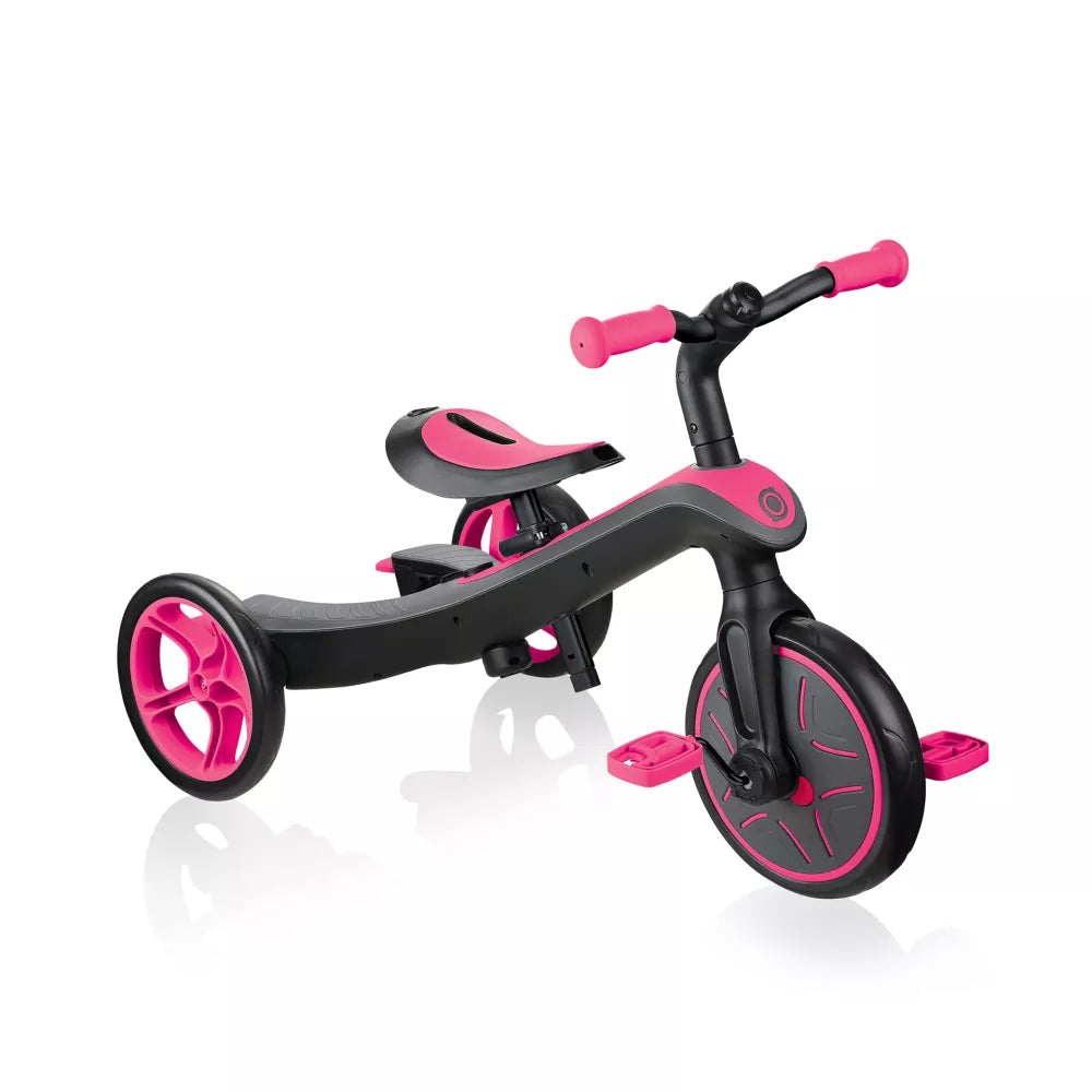 Explorer Trike 4 in 1 Globber Fucsia triciclo con pedali