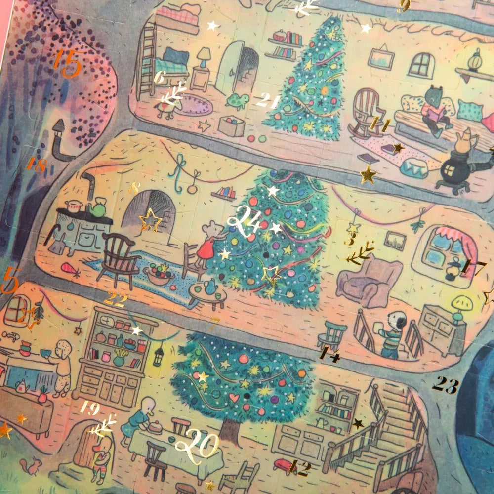 Dettaglio Finestrelle Calendario dell'Avvento Moulin Roty La Grande Famille