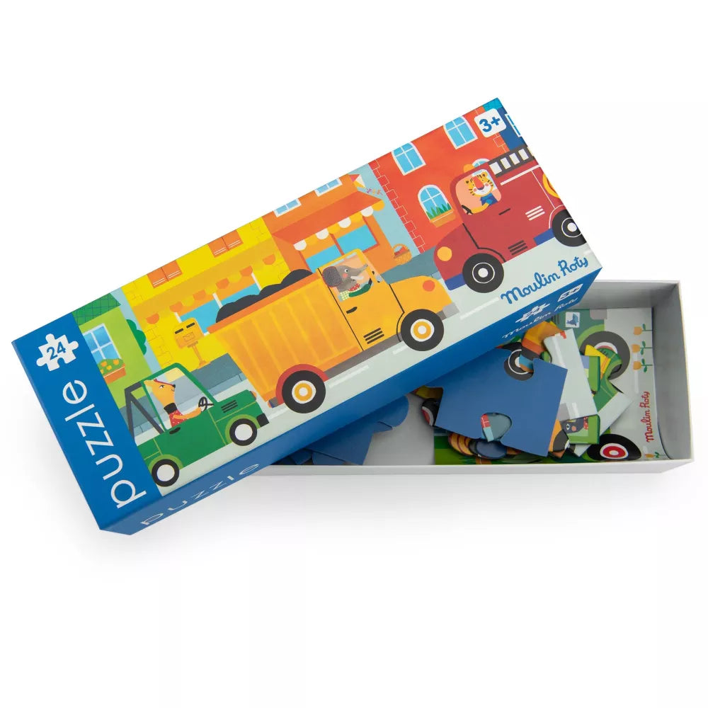 Puzzle Veicoli Moulin Roty 24 pz confezione aperta