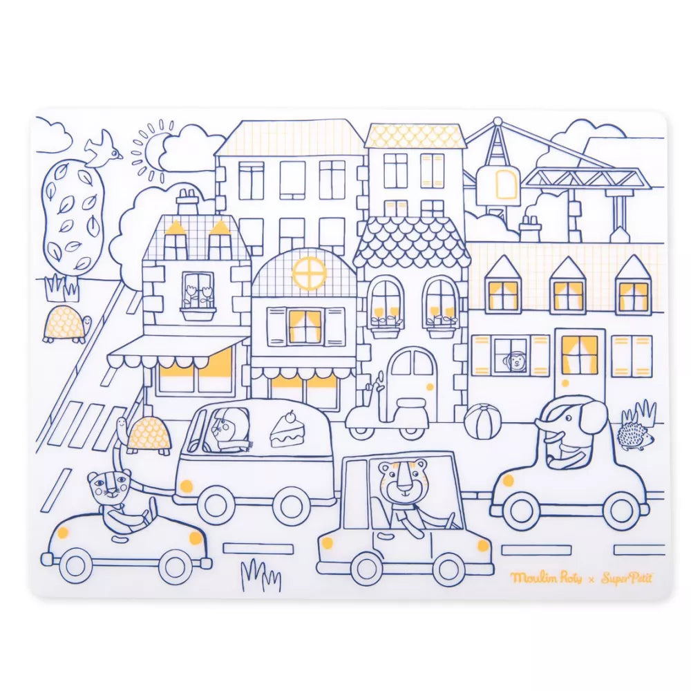 Tovaglietta da Colorare Moulin Roty Les Popipop