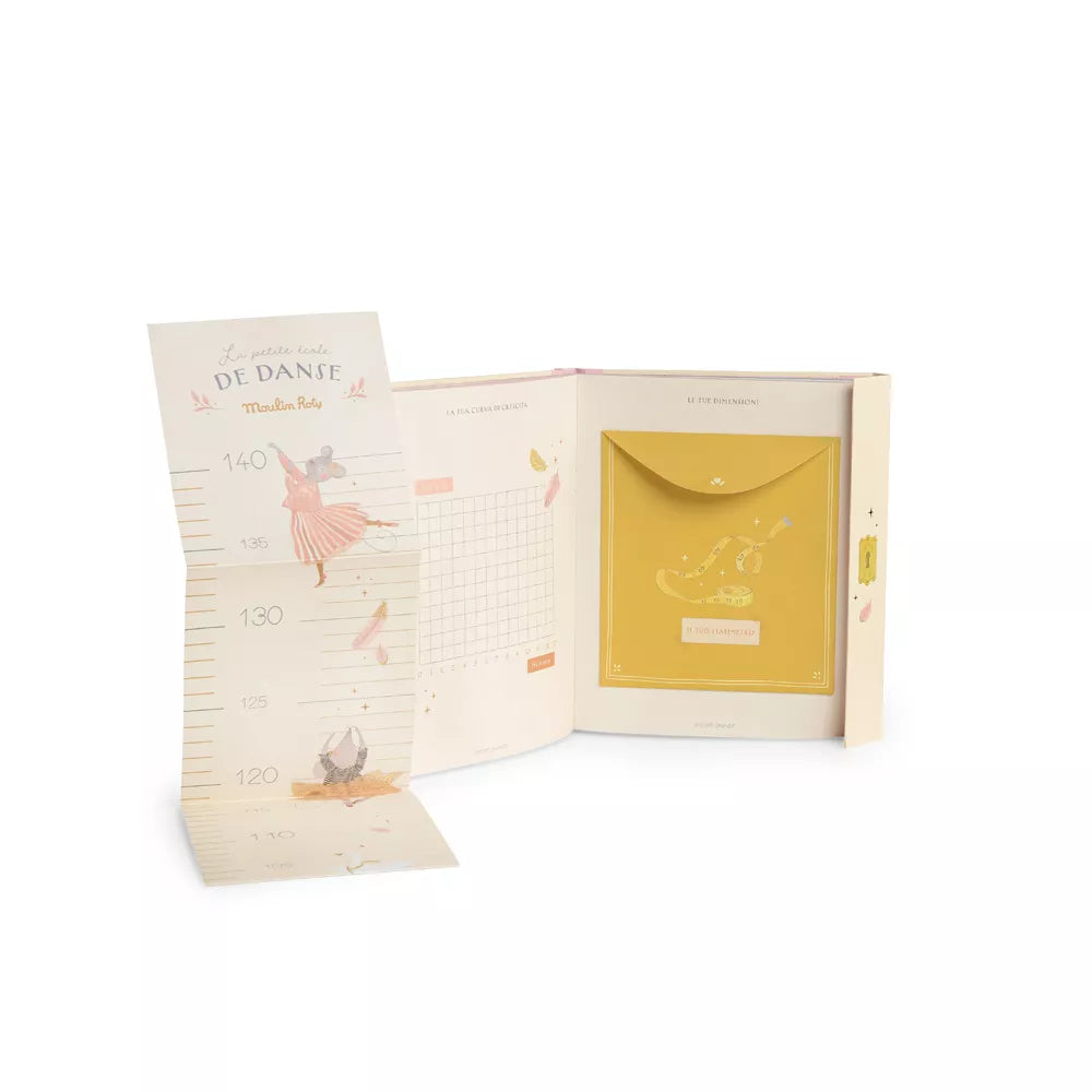 Libro Nascita Moulin Roty La Petite Ecole de Danse con metro incluso