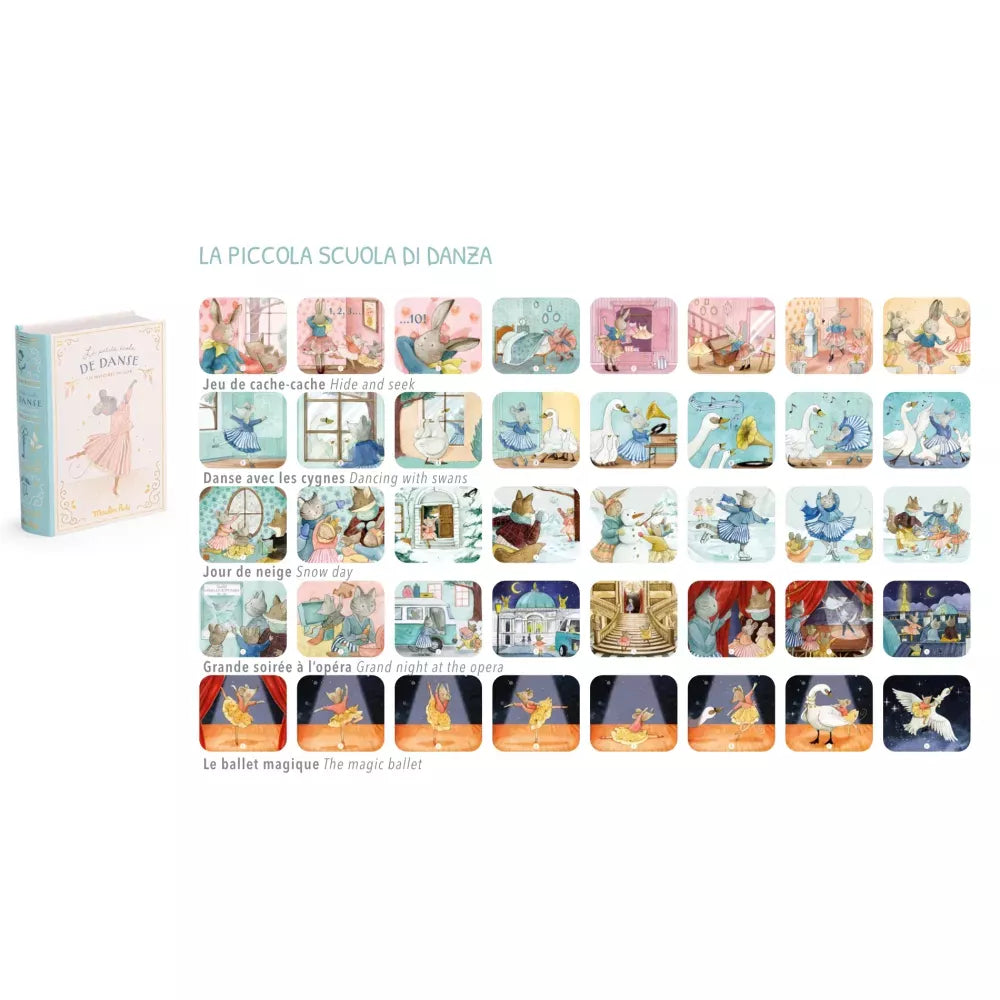 Storie incluse nel Cofanetto 5 Storie Moulin Roty La Petite Ecole de Danse