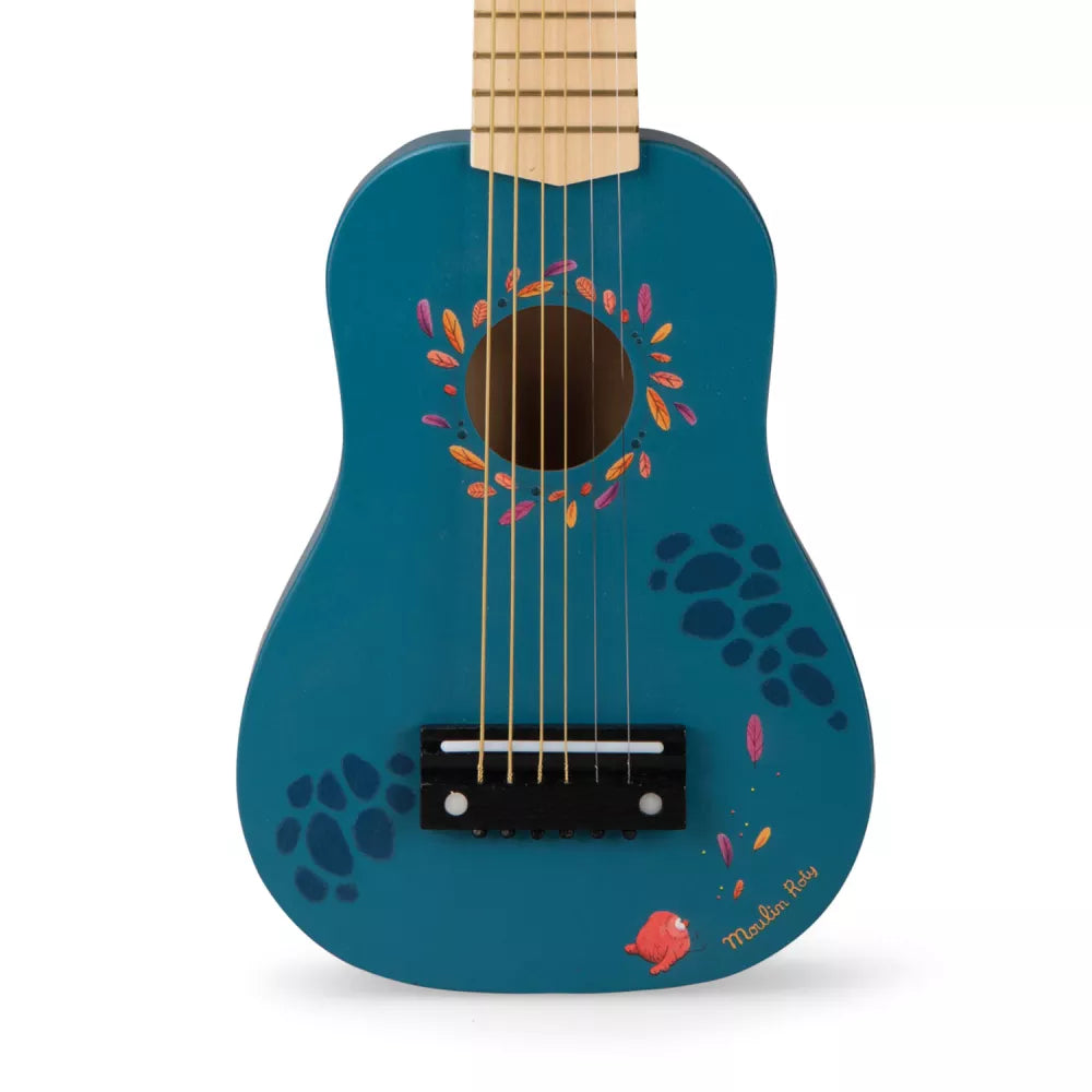Dettaglio cassa Chitarra Moulin Roty Dans la Jungle
