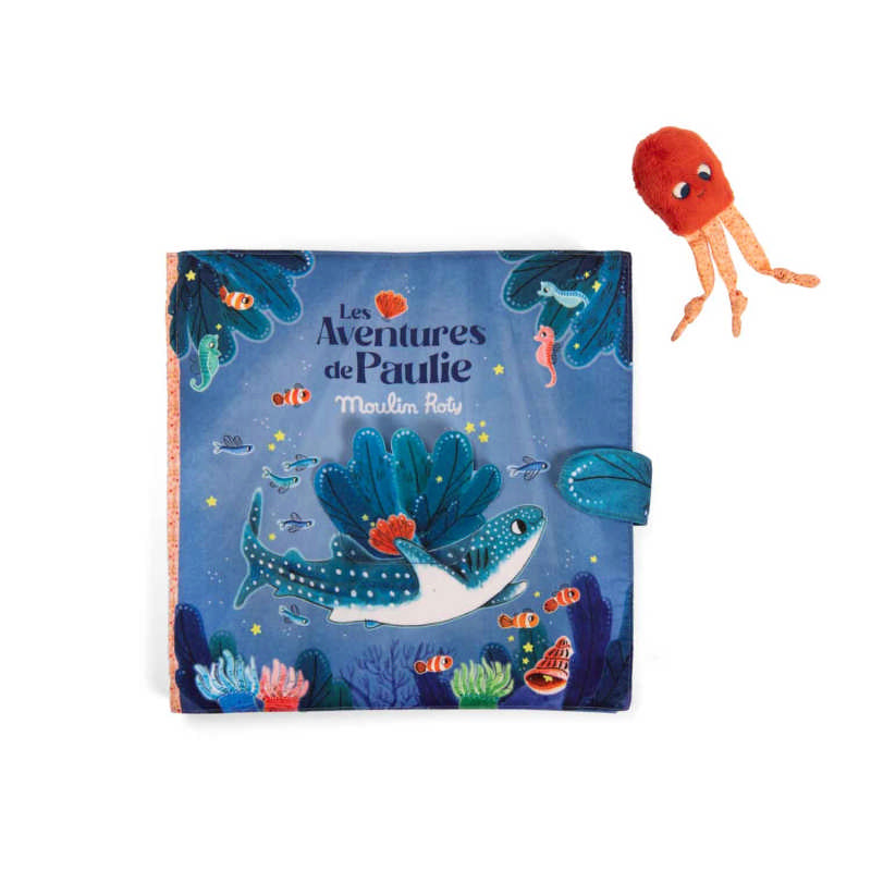 Copertina del Grande Libro Attività in Stoffa Moulin Roty Les Aventures de Paulie