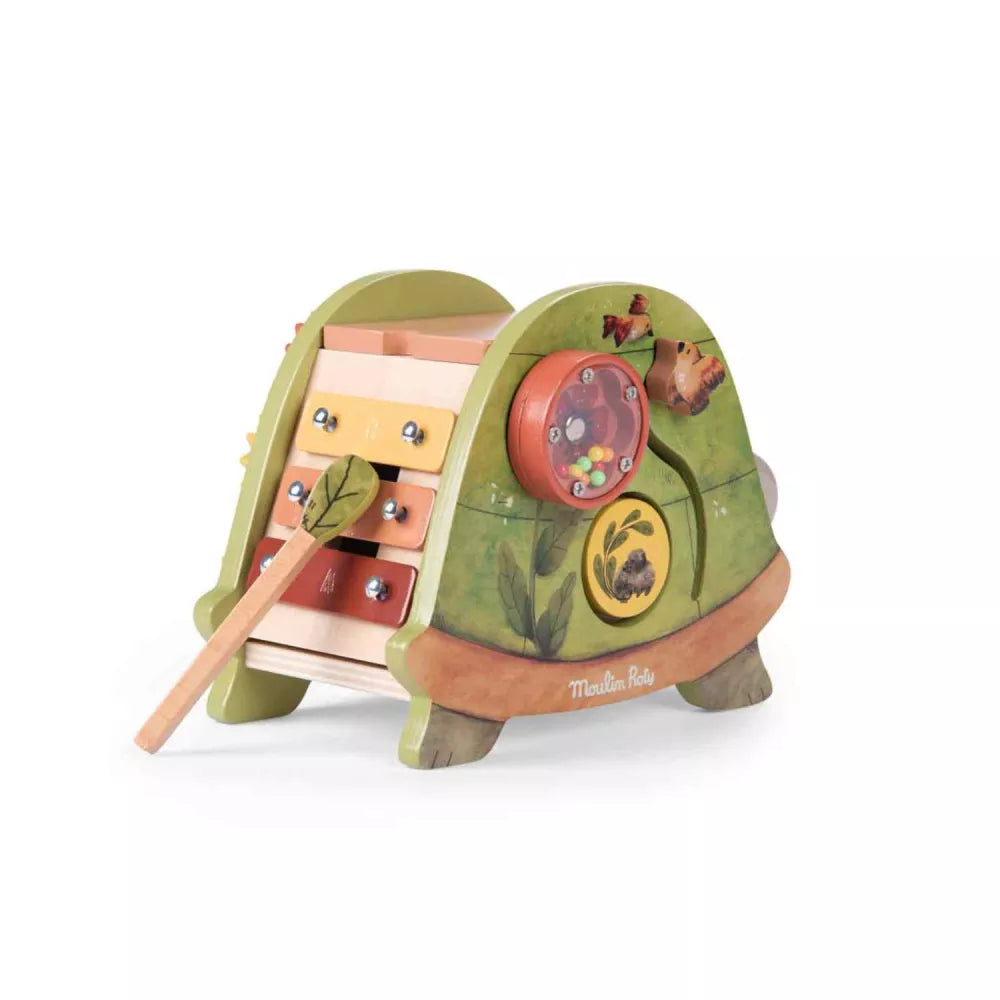 Tartaruga Attività in Legno Moulin Roty retro