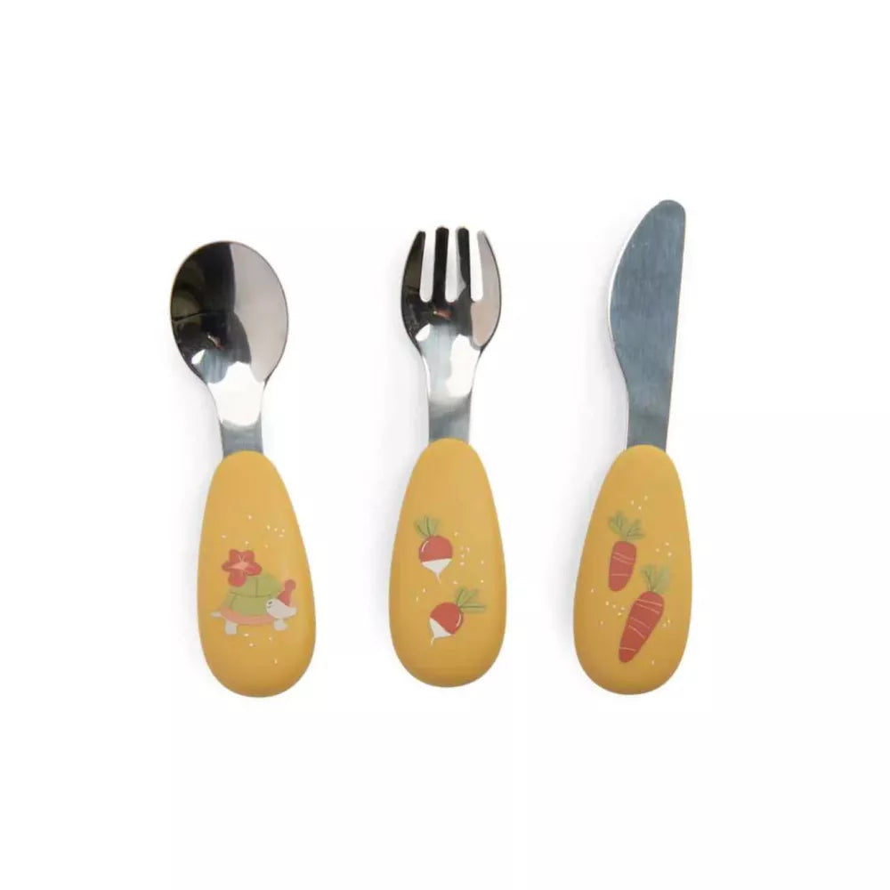 Set Posate Trois Petits Lapins Fronte
