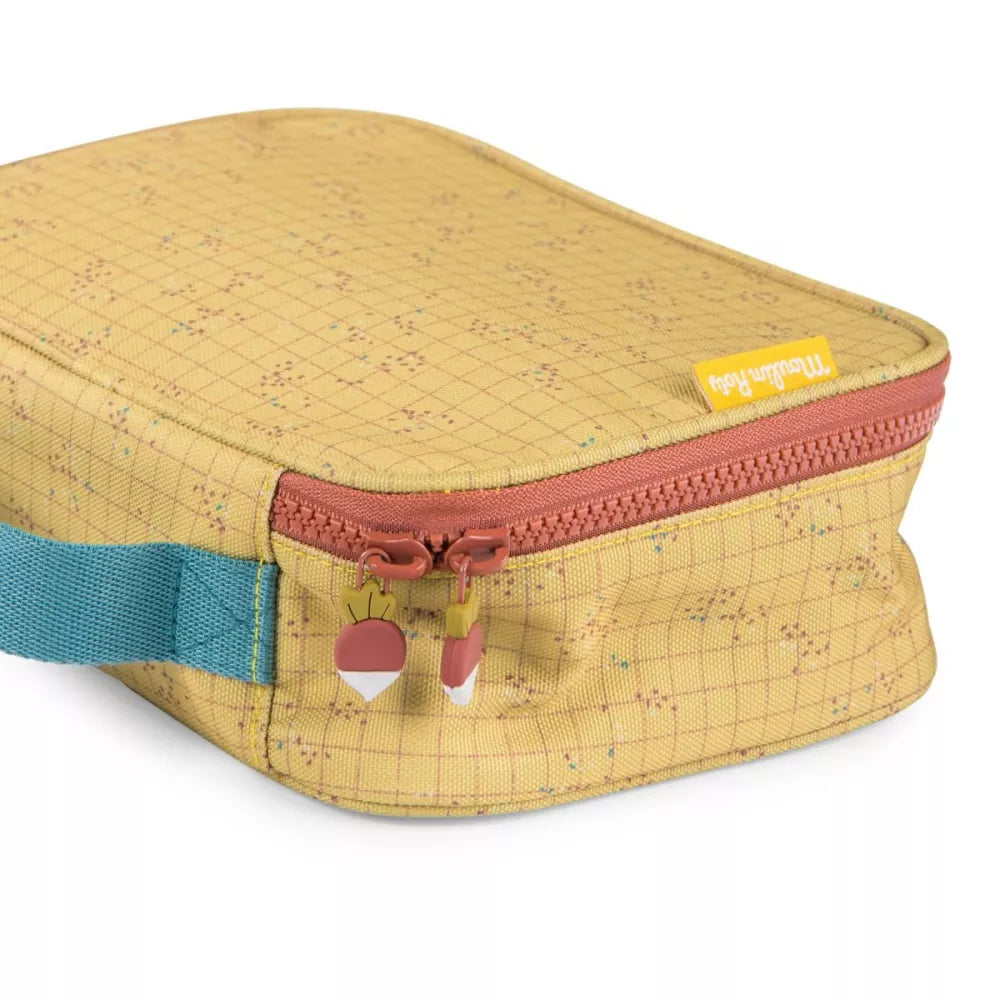 Dettaglio Zip del Porta Pranzo Termico Moulin Roty Trois Petits Lapins