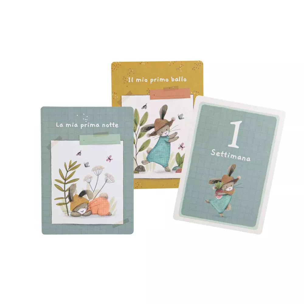Contenuto Carte Primi 12 Mesi Moulin Roty Trois Petits Lapins
