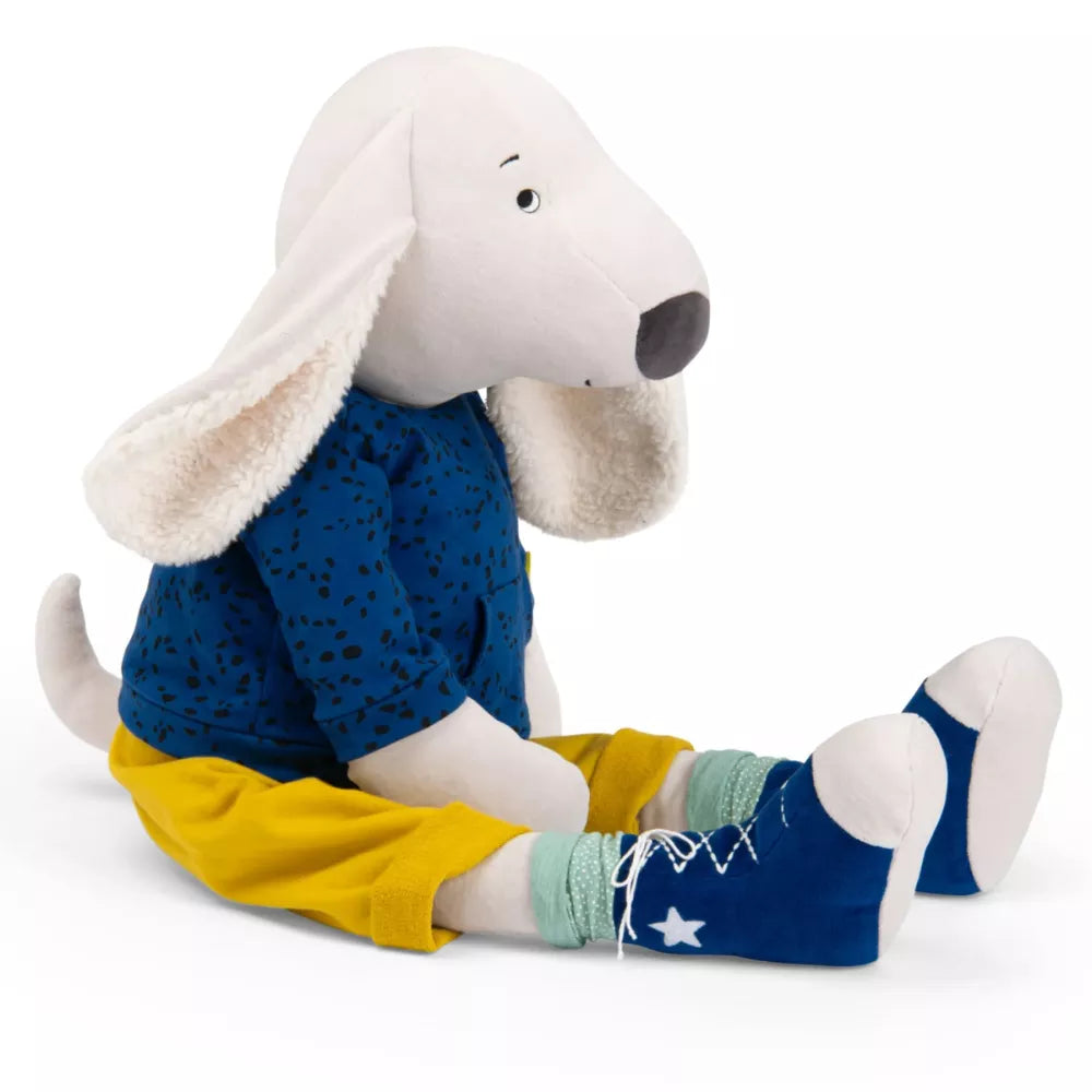 Peluche Gigante Cane Pilou Moulin Roty dall'altro lato