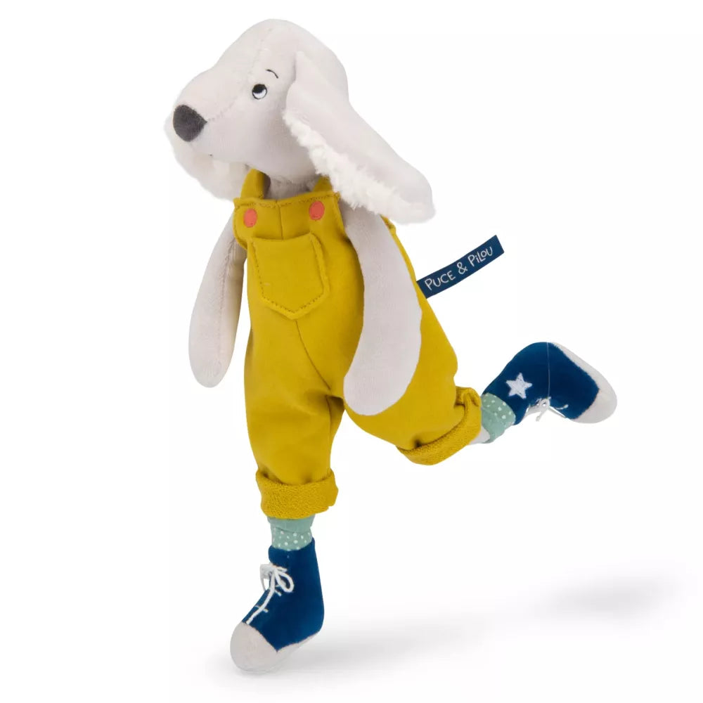 Peluche Cane Pilou Moulin Roty in posa