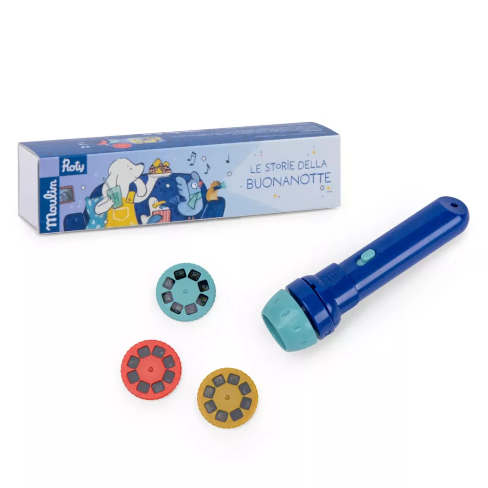 Torcia Proietta Storie Moulin Roty Puce & Pilou esempio