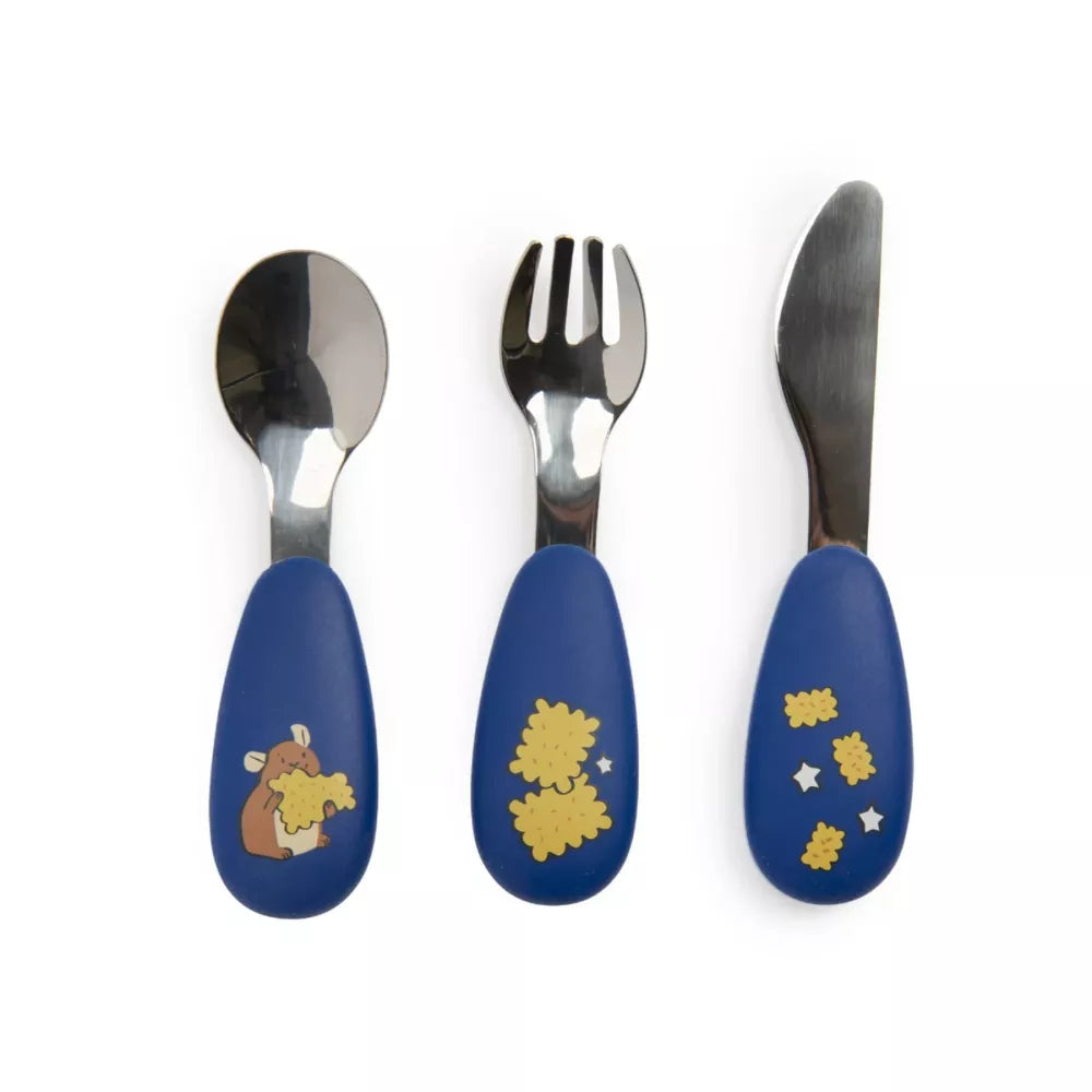 Set Posate Moulin Roty Puce & Pilou