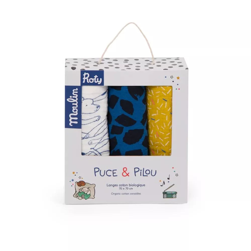 Set Mussole Moulin Roty Puce & Pilou Confezione